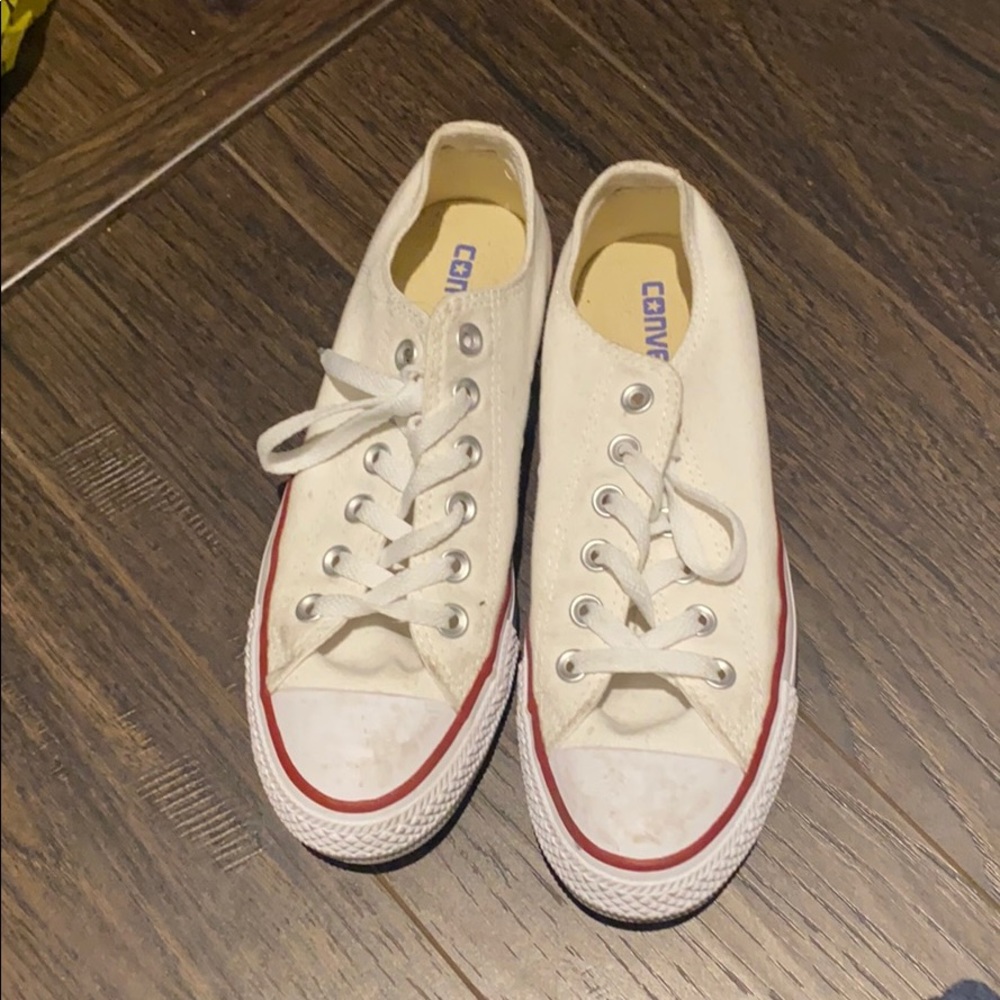 White Converse, Prewoned, Size 7